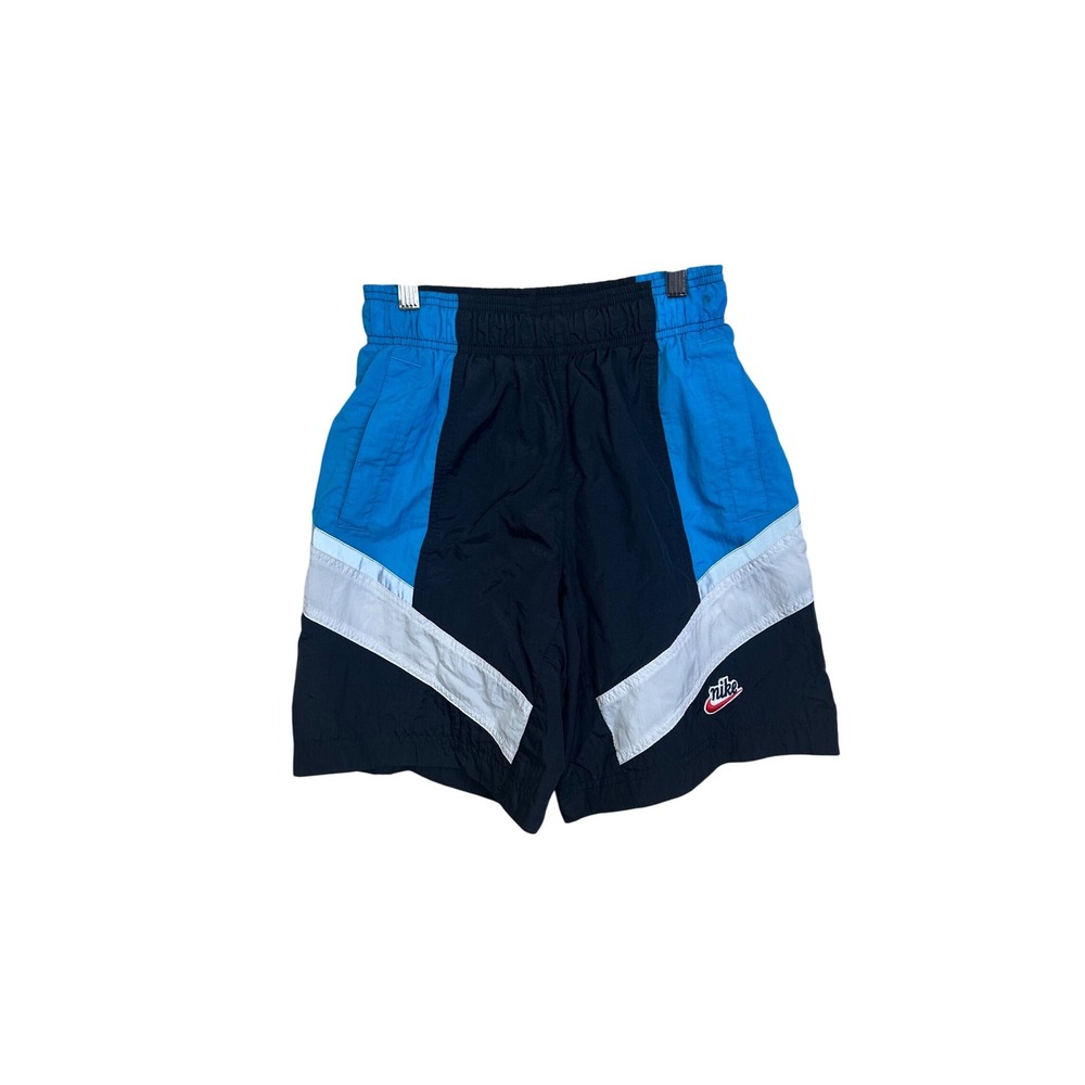 Vintage Nike Running Shorts XS Blue‎ Black Nylon Color Block Menswear